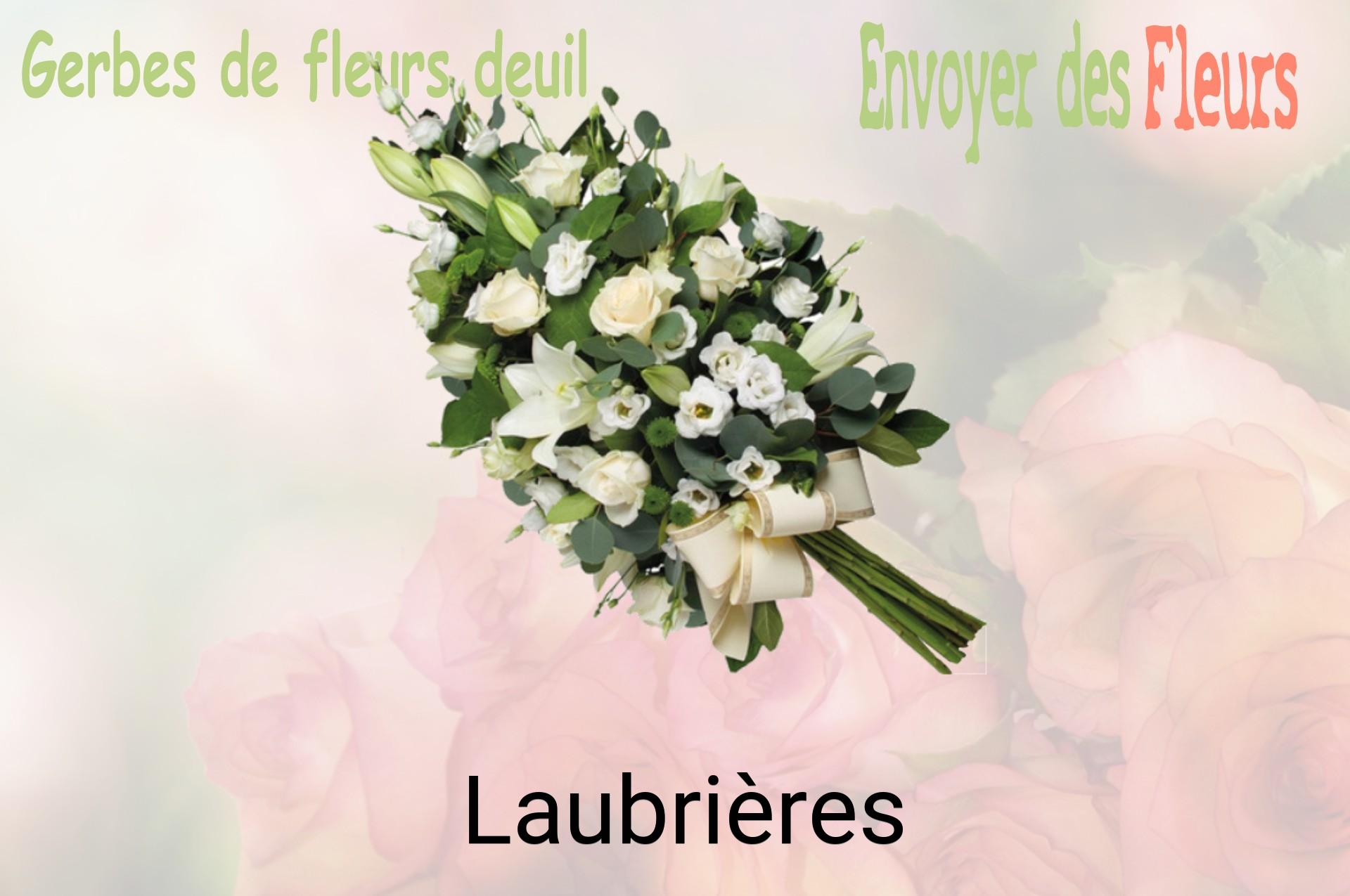 Gerbe de fleurs de deuil livrée à Laubrières